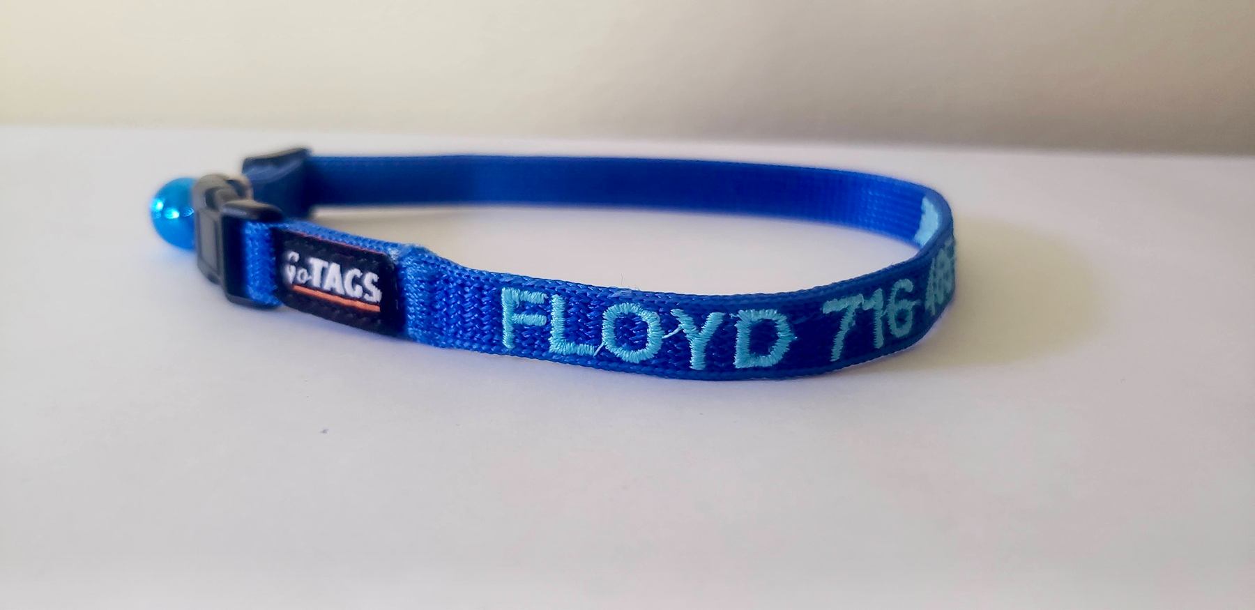 GoTags Nylon Embroidered Breakaway Cat Collar