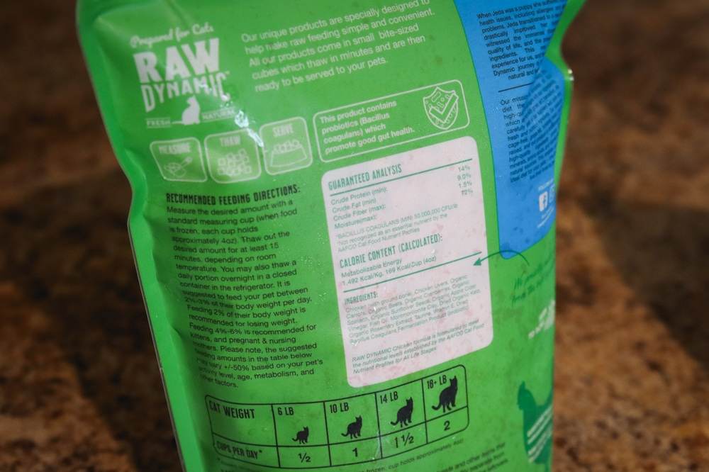 Raw Dynamic Pets Cage Free Chicken Fresh Frozen Cat Food