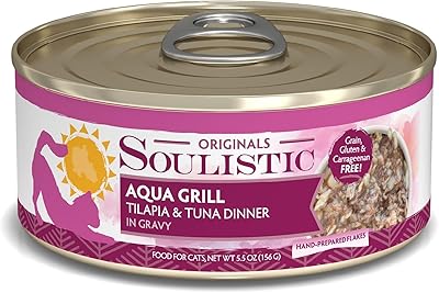 Soulistic Aqua Grill Tilapia & Tuna Dinner in Gravy Wet Cat Food